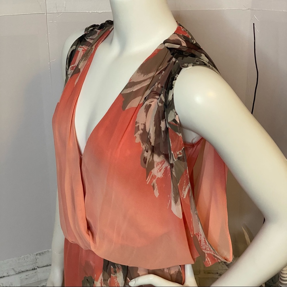 NWT Le Chateau Floral Ombre Mini Dress - Picture 6 of 17
